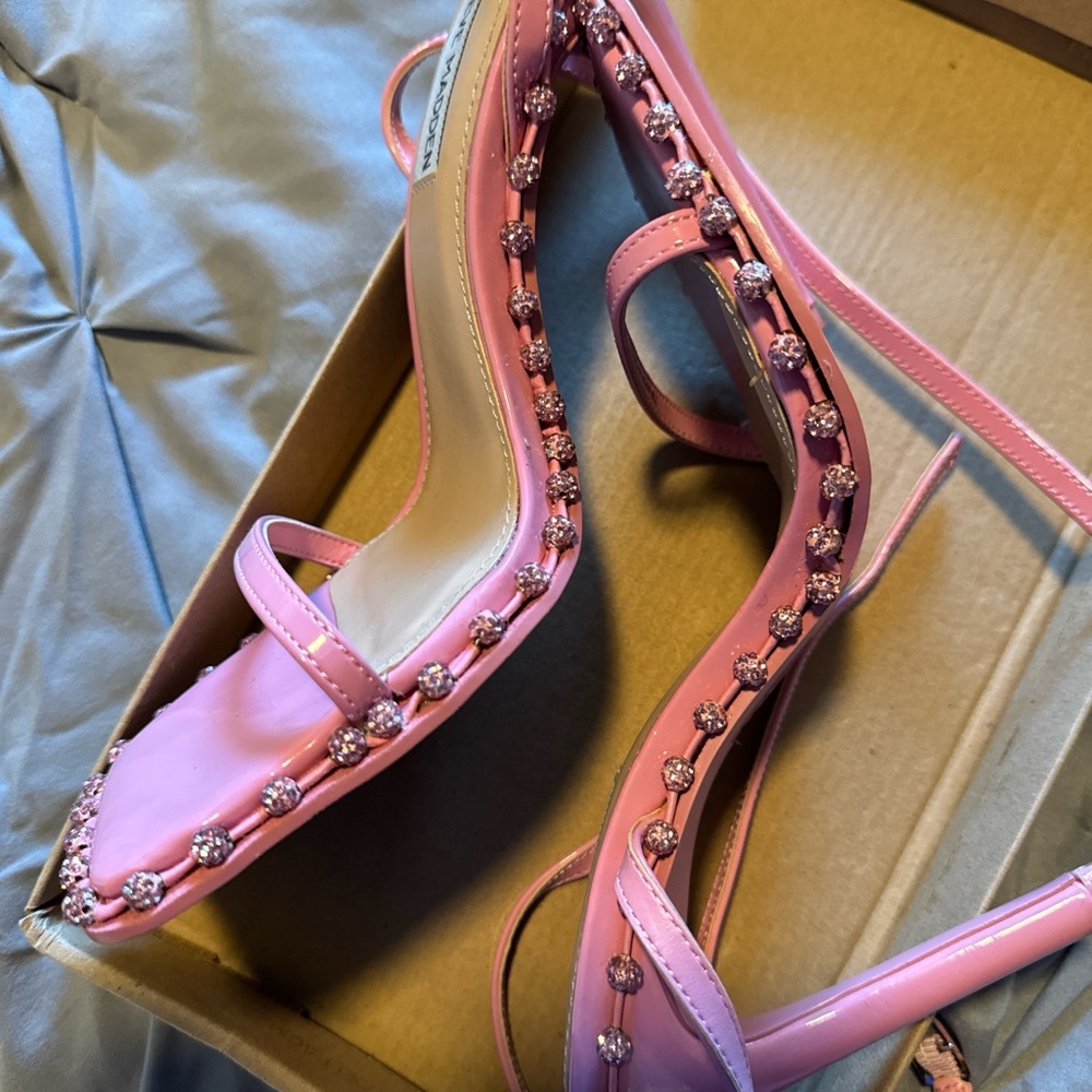 Steve Madden Pink Embellished Heels